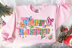 He Is Risen Preppy Gold Foil Easter Png Easter Png Hand Draw Product Image 1