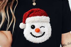 Punch Needle Snowman Png, Latch Hook Yarn Christmas Png Product Image 1
