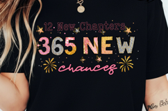 12 New Chapters 365 New Chances Png, Glitter New Year Png Product Image 2
