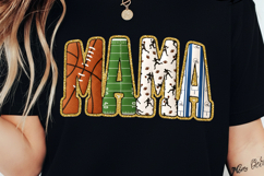 Football Mama Png, Patchwork Foorball Mama Png, Sports Mama Product Image 1