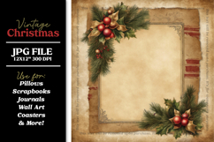 Huge Vintage Christmas Digital Paper Backgrounds Bundle Product Image 5