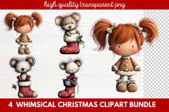 Whimsical Christmas Clipart | Cute Festive Holiday PNG Product Image 1