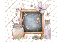 Bookish Fairy PNG Clipart, Whimsical Reading Elements Png Product Image 5