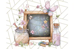 Bookish Fairy PNG Clipart, Whimsical Reading Elements Png Product Image 5