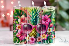 Summer Tropical 20oz Tumbler Wrap Sublimation Product Image 1