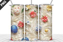 3D Easter Flower Sublimation| Bunny Tumbler Wrap Design Product Image 2