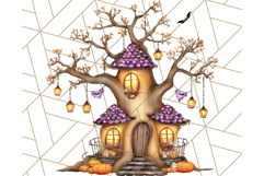Halloween Fairy House Clipart PNG, Spooky Cottage Art Product Image 5