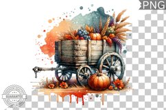 Fall Wagon Garden Sublimation - Fall Clipart PNG Design Product Image 1
