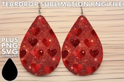Patterned Red Sparkle Earrings Product Image 1