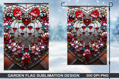 Flowers Garden Flag Sublimation| Flower Garden Flag PNG Product Image 1