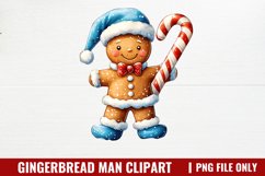 Gingerbread Man Clipart PNG Product Image 1
