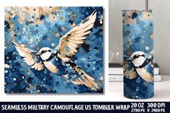 Seamless Military Camouflage US Tumbler Wrap Product Image 1