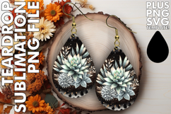 Cheerful Teardrop Earrings Art PNG, Leopard Prints Product Image 1