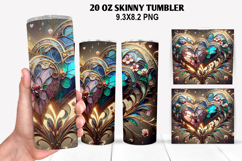 Flower Skinny Tumbler 20oz Wrap Design, Winter Tumbler Wrap Product Image 1