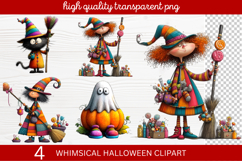 Whimsical Halloween Clipart ,Hand-Drawn Fall Holiday Product Image 1
