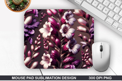 3D Flowers Mouse Pad Sublimation, Flowers Mouse Pad PNG Product Image 1
