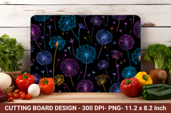 Neon Dandelions Cutting Board | Cutting Board Png Product Image 1