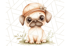 Pug Clipart PNG, Cute Dog Art, Funny Puppy Illustration Png Product Image 5