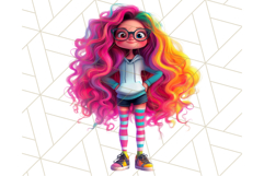 Teen Girl Clipart PNG, Fun Character Illustration Product Image 5