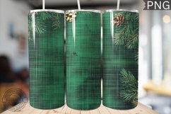 Green Christmas Plaid Tumbler Wrap -High Quality 300 Dpi Product Image 1