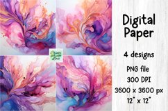 Abstract | Fluid Art | Digital Paper | PNG Background | Wall Product Image 1