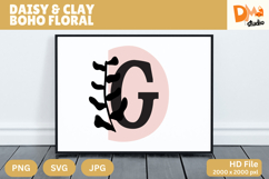 Daisy &amp; Clay Boho Floral Monogram Product Image 1