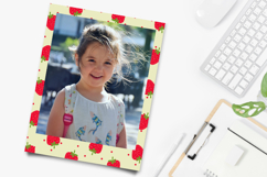 Editable Kids Strawberry Polaroid Frame Canva Template Product Image 2