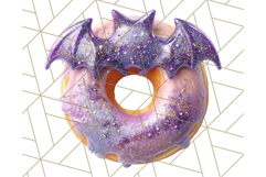 Realistic Halloween Donut Clipart PNG, Spooky Cute Sweets Product Image 5
