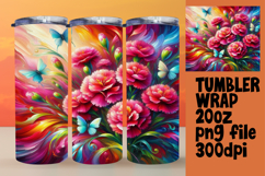 Playful 20oz Tumbler Template , Flowers Product Image 1
