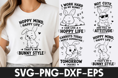 Funny Bunny SVG | Cute Bunny Quotes PNG DXF EPS SVG Product Image 1