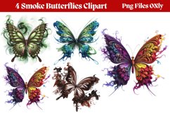 Smoke Butterflies Clipart PNG Product Image 1