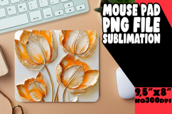 JOYFUL MOUSE PAD PNG ART, 3D Flower Product Image 1