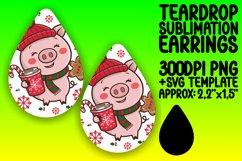 Dynamic Teardrop Earrings Template Art , Christmas Product Image 1