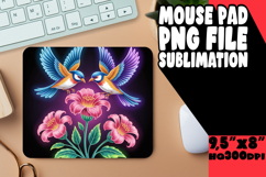 Whimsical Mouse Pad Design PNG, Birds Product Image 1