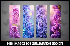 24 Whimsical Flowers Bookmarks Sublimation PNGs I Bookmarks Product Image 6