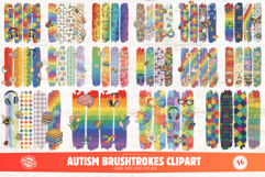 Autism Brushtrokes Clipart Product Image 1