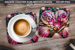 Valentine Coaster Sublimation, Valentine Coaster PNG Design Product Image 1