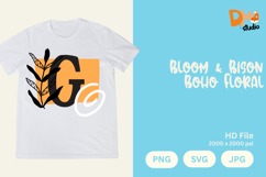 Bloom &amp; Bison Boho Floral Monogram Product Image 1