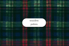 Green Red Tartan Plaid Seamless Pattern Digital Paper Product Image 1