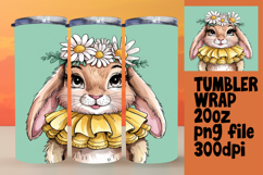 RICH 20oz Sublimation Tumbler Design , Cute Bunny Product Image 1