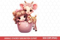 Animals Stacked Sublimation Clipart Product Image 1