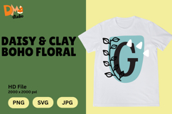 Daisy &amp; Clay Boho Floral Monogram Product Image 1