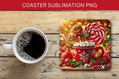 square coaster - gingerbread man in the mug Product Image 1