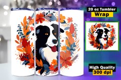 Cute Dog Tumbler Sublimation, 20 oz Skinny Tumbler Wrap Product Image 1