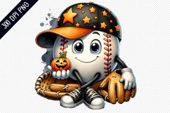 Halloween Baseball Sublimation - Clipart PNG Design Product Image 1