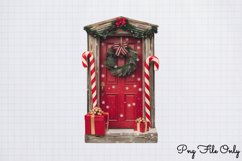 Christmas Door Sublimation Clipart PNG Product Image 1