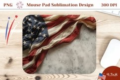 Patriotic Mouse Pad Design, American Flag Mouse Pad Template Product Image 1