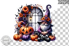 Halloween Gnome Sublimation - Halloween Clipart PNG Product Image 1
