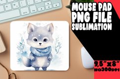 Winter Critters Watercolor Adventure - Sublimation Mouse Pad Product Image 1