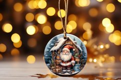 Blank Circle Christmas Ornament Mockup | Sublimation Mockup Product Image 2
